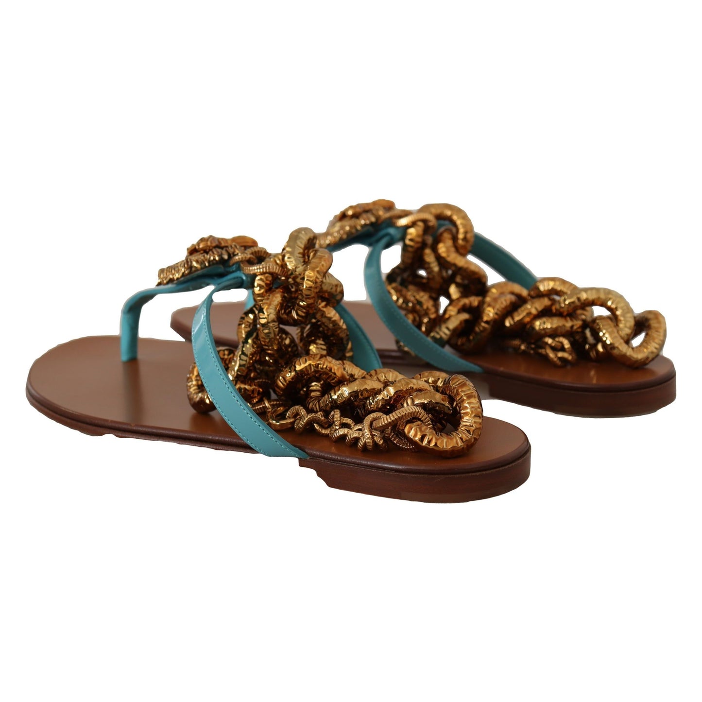 Dolce & Gabbana Gladiator Sandals with Heart Devotion Detail