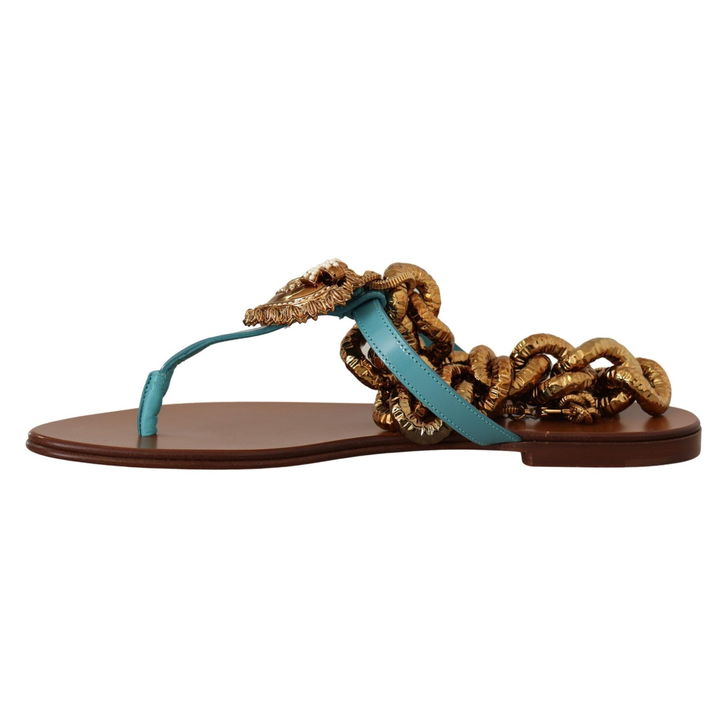 Dolce & Gabbana Gladiator Sandals with Heart Devotion Detail
