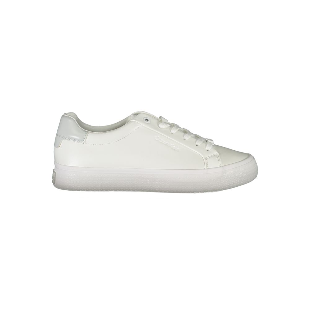 Calvin Klein White Trainers with Contrast Detailing