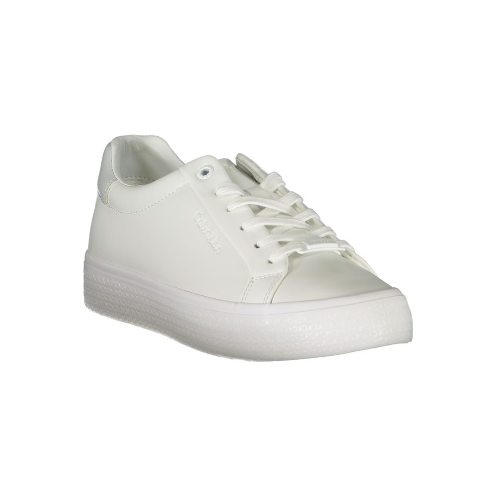 Calvin Klein White Trainers with Contrast Detailing