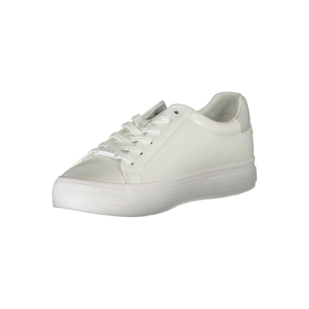 Calvin Klein White Trainers with Contrast Detailing