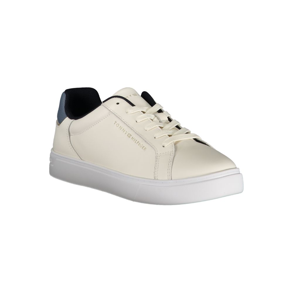 Tommy Hilfiger Cream Leather Trainers - Call Me Luxe