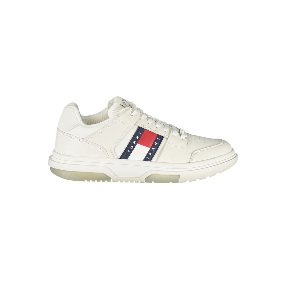 Tommy Hilfiger White Leather Logo Trainers - Call Me Luxe