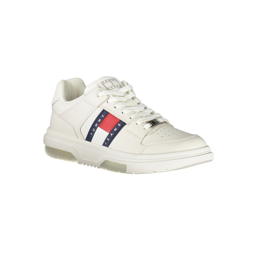 Tommy Hilfiger White Leather Logo Trainers - Call Me Luxe