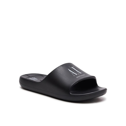 Armani Exchange Black & White Slides