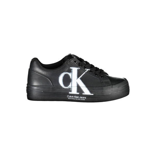 Calvin Klein Black Leather Trainers - Call Me Luxe