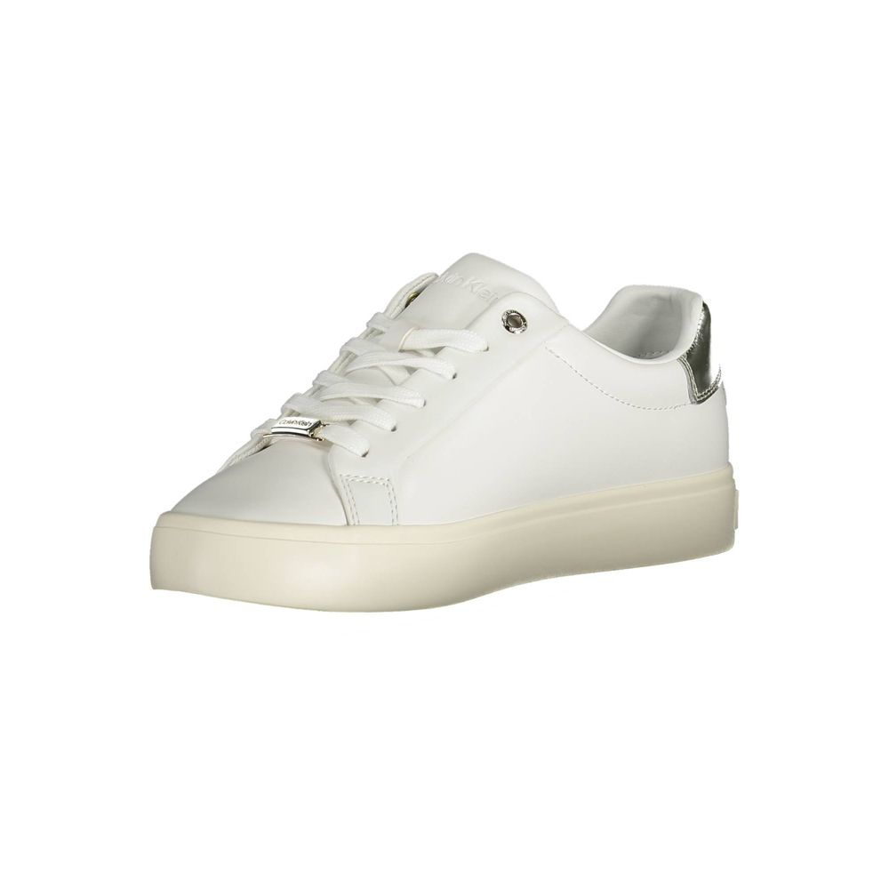 Calvin Klein White Leather Trainers - Call Me Luxe