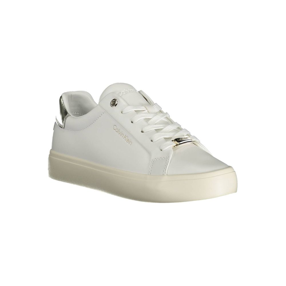 Calvin Klein White Leather Trainers - Call Me Luxe