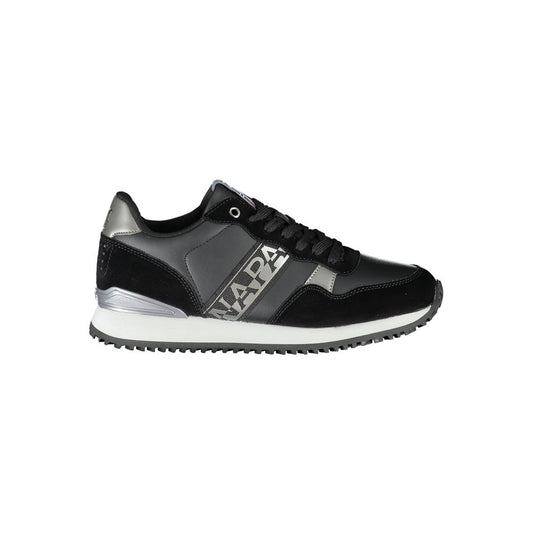Napapijri Chic Black Lace - Up Sneakers with Contrast Detail - Call Me Luxe