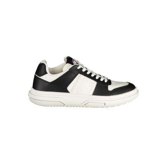 Tommy Hilfiger Black & White Leather Trainers - Call Me Luxe