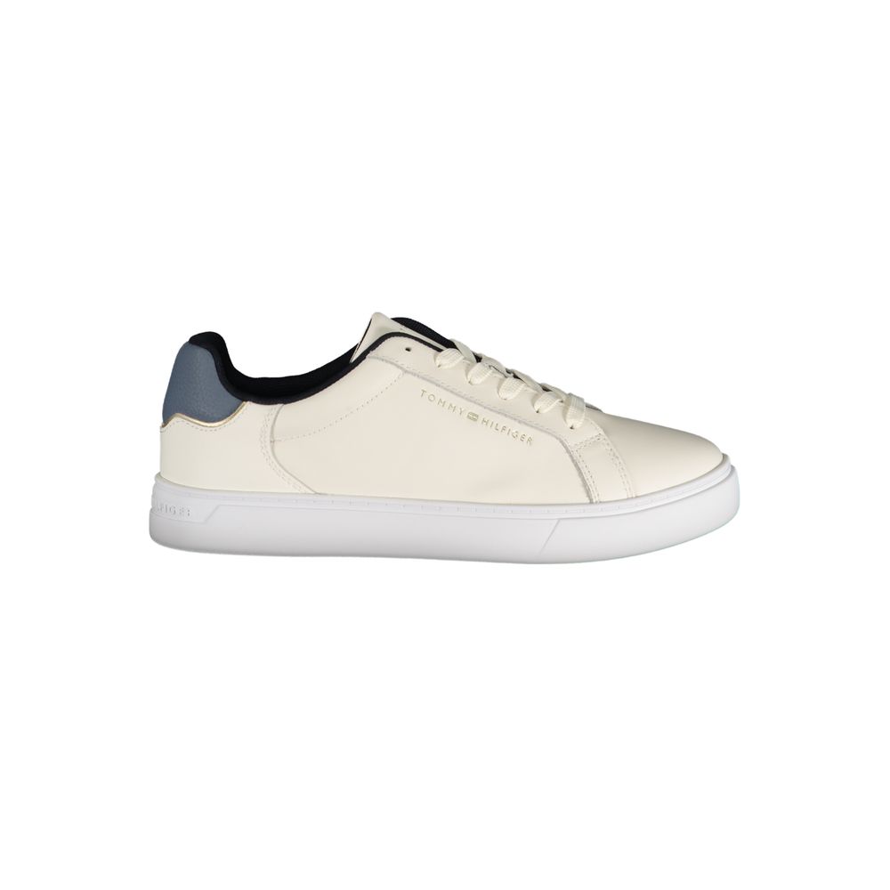 Tommy Hilfiger Cream Leather Trainers - Call Me Luxe