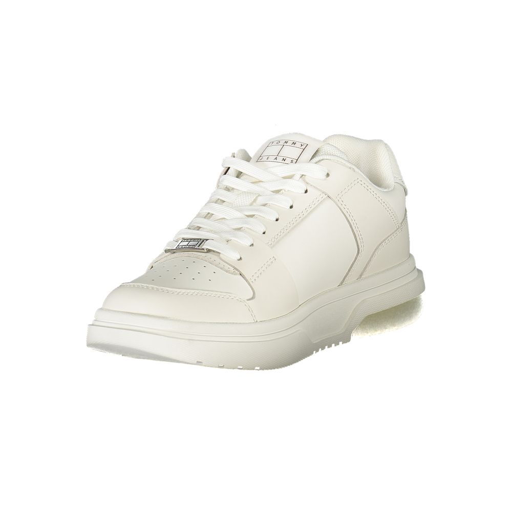 Tommy Hilfiger White Leather Logo Trainers - Call Me Luxe