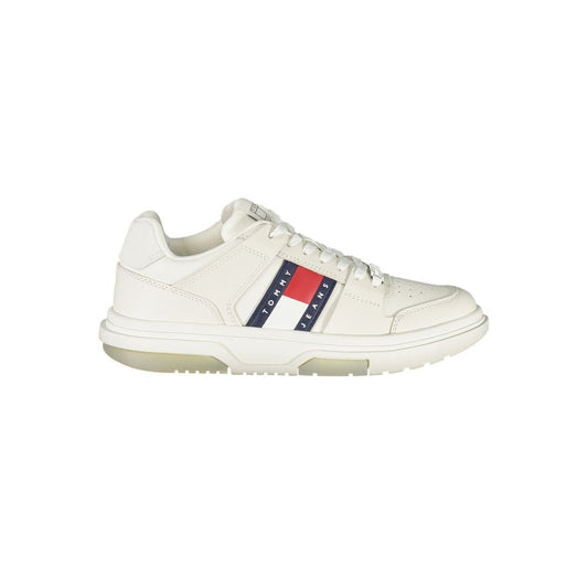 Tommy Hilfiger White Leather Logo Trainers - Call Me Luxe